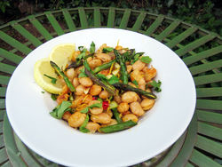 Our Lizzy's Recipe: Asparagus with friend butterbeans - Our Lizzy Cooking