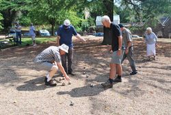 Day 213 - 1 August - Boules outside Great Malvern station