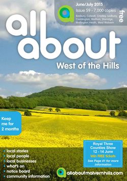 All About West of the Hills June/July 2015 - All About West of the Hills