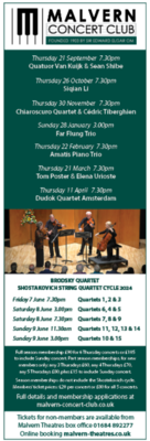 Malvern Concert Club Programme - 