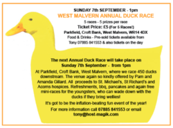 West Malvern Annual Duck Race 2025