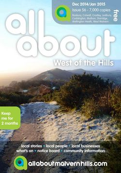 All About West of the Hills Dec/Jan 15 - All About West of the Hills